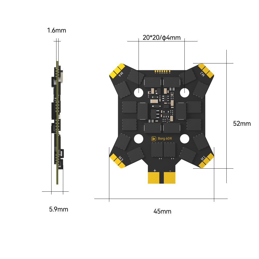 iFlight Borg Mini H7 (ICM42688 – обзор и цена Drone Racing Flight Controller